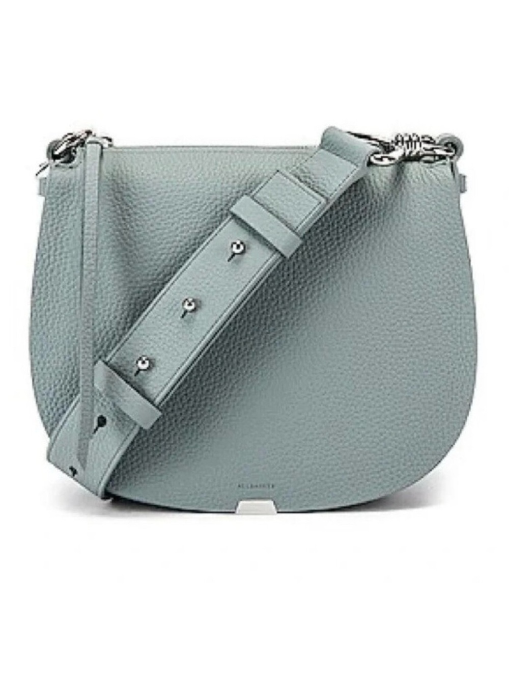 AllSaints Captain Lea Saddle Crossbody Denim Blue
